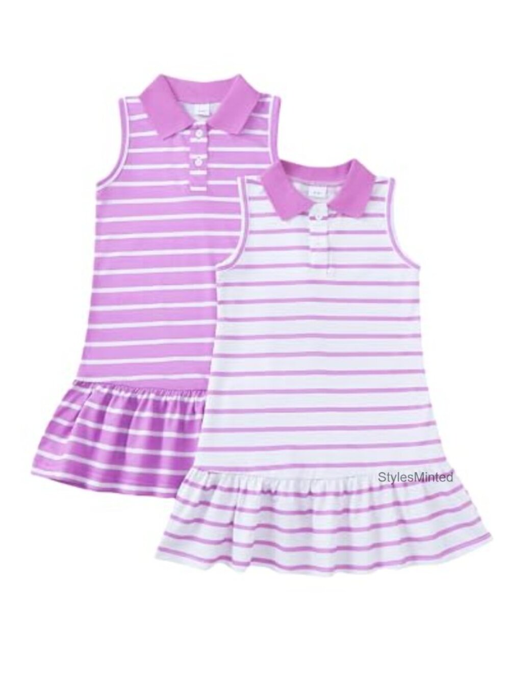 Kids Princess 2 Pack Sleeveless Cotton Blend Dresses